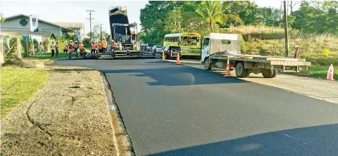  ?? Photo: Fiji Roads Authority ?? Works in progress at Princes Road, Tamavua.