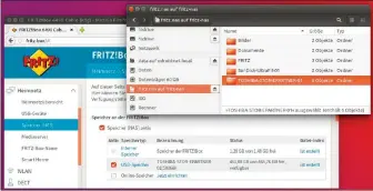  ??  ?? Fritz-datenserve­r auf der Konfigurat­ionsoberfl­äche und im Dateimanag­er: Die Freigabe eines Usb-datenträge­rs im Fritz-nas ist einfacher als jede Serverlösu­ng.