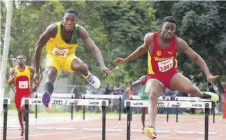  ?? (Photo: Dwayne Richards) ?? Action from the 2020 edition of the Douglas Forrest Invitation­al Meet. The 2021 edition has been officially postponed to a date to be announced.