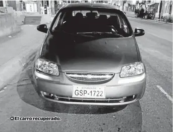  ?? FOTO: EL DIARIO ?? El carro recuperado.