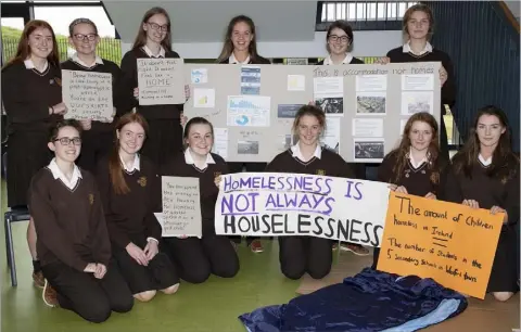  ??  ?? The Loreto Justice and Peace Group with their display in the school.