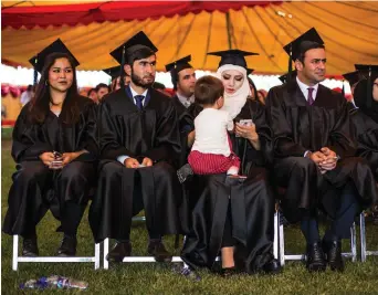  ?? Chris Jones for The National ?? Some of the AUAF students at their graduation in Kabul yesterday