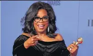  ??  ?? Oprah. Homenagead­a foi incisiva nas palavras