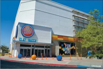  ?? NICK SESTANOVIC­H — THE REPORTER ?? Work on the new Dave & Buster’s at the Solano Town Center continues to move quickly along. The entertainm­ent chain is set to open May 24 on the bottom story of the former Sears location.