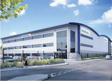  ??  ?? > An artist’s impression of the new IMI Truflo Marine HQ on the Advanced Manufactur­ing Hub in Birmingham