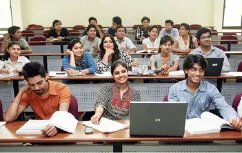  ?? Photograph by CHANDRADEE­P KUMAR ?? Students can now opt for off-beat courses like farmhouse management and food technology