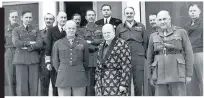  ??  ?? UK Prime Minister Winston Churchill, front, with Allied chiefs of staff on Christmas Day 1943