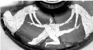  ??  ?? The death of Pentheus portrayed on a pottery bowl from 450-425 BC