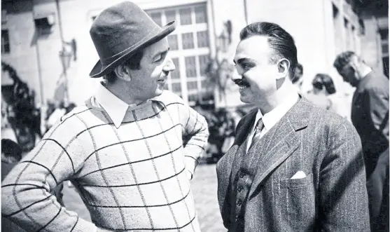  ?? Centro de historieta de biblioteca nacional ?? Walt Disney y Dante Quinterno, juntos en Buenos Aires, en 1942; pero la relación era anterior