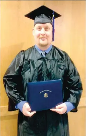  ?? COURTESY PHOTO ?? Farmington police officer Geoff Kimball graduated in December from John Brown University in Siloam Springs with a bachelor’s degree in organizati­onal management.