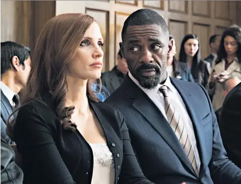  ??  ?? High stakes: Aaron Sorkin, below, has moved into directing with Molly’s Game, left, starring Jessica Chastain and Idris Elba. He is best known for creating The West Wing, right