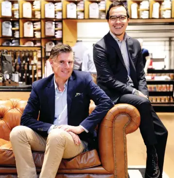  ??  ?? Franz Kraatz (left) and Teoh Boon Hock– the power duo behind the new “open, friendly, accessible”store (opposite)