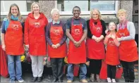  ?? 17_t44Hope01 ?? Manager Lorraine MacCormick, third from the right, with some of Hope Kitchen’s volunteers.