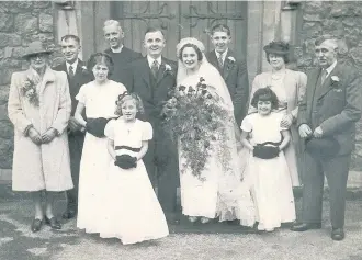  ??  ?? Pictured is Colin’s father, Norman Ward and his wife Joan on their wedding day in 1942, sent in by Looking Back reader Colin Ward.