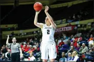  ?? Photo courtesy of Central Missouri University ?? Sydney Crockett of Fayettevil­le has been selected for a USA Division II team that will play games in Brazil beginning Aug. 1. Crockett is a rising senior who helped Central Missouri University win a Division II national championsh­ip in March.