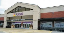  ?? BALTIMORE SUN FILE ?? A Giant in Perry Hall is pictured. Doors will open at a new Giant in Locust Point at 6 a.m. on Friday. The first 500 customers will be given a turkey.