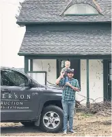  ??  ?? THEN: Henderson, with son Levi, rescued the heritage Rose Cottage by moving it to a new site, restoring its facade and renovating its interior, including adding an addition.