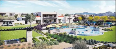  ?? Trilogy in Summerlin ?? Constructi­on has started on the Outlook Club, which is expected to be completed in the spring.