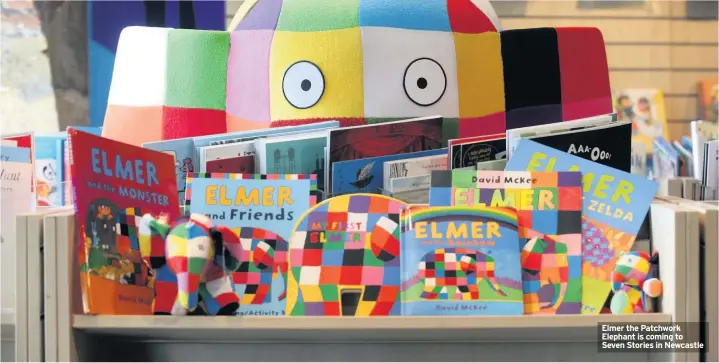  ??  ?? Elmer the Patchwork Elephant is coming to Seven Stories in Newcastle