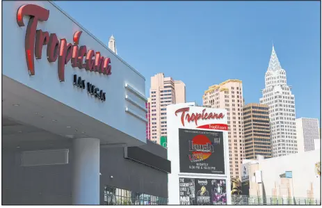  ?? Bizuayehu Tesfaye Las Vegas Review-journal @btesfaye ?? The Tropicana hotel-casino, as seen in 2022. The Oakland Athletics reached an agreement with Bally’s Corp. to build a $1.5 billion, 30,000seat ballpark on the Tropicana site.