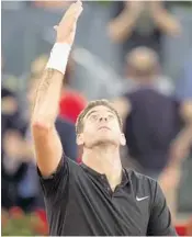  ?? DENIS DOYLE/GETTY IMAGES ?? Tuesday’s victory was the 22nd triumph this season for the sixth-ranked Juan Martin Del Potro, who has the most victories on the ATP Tour in 2018.