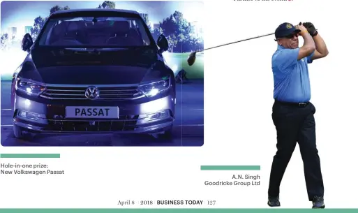  ??  ?? Hole-in- one prize: New Volkswagen Passat A. N. Singh Goodricke Group Ltd