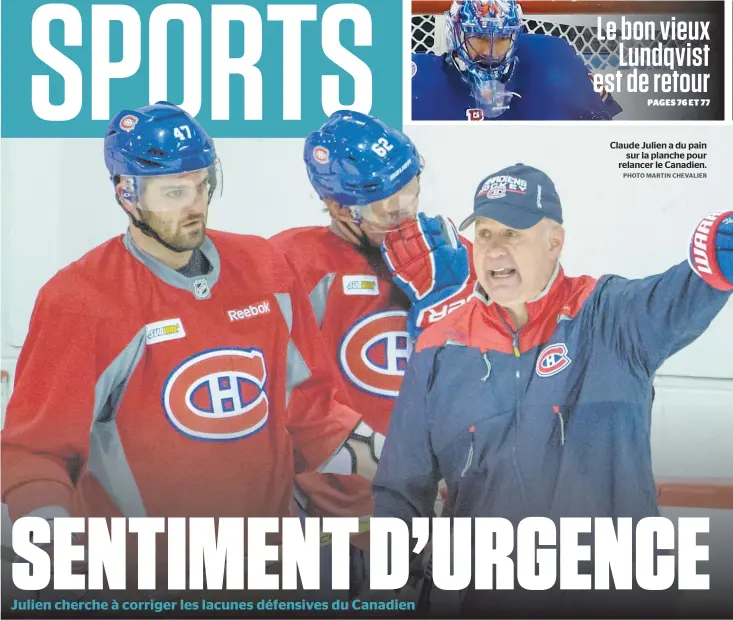  ??  ?? Claude Julien a du pain sur la planche pour relancer le Canadien.