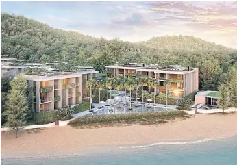  ??  ?? SETTING THE STANDARD: Above, MontAzure is a luxury developmen­t on a 75-rai hillside plot on Kamala Beach. Below, Crest Resort & Pool Villas is an eco-friendly resort.