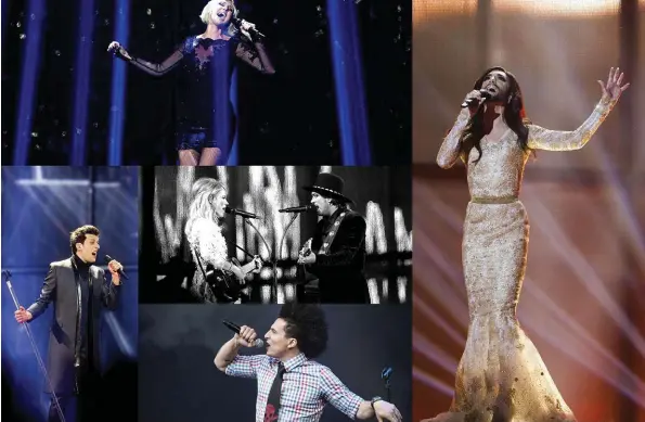  ?? Bilder: TT NYHETSBYRå­N ?? Den stora finalen i Eurovision Song Contest sänds i SVT1 i kväll med start 21.00.