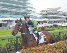  ?? Picture: Getty Images ?? RISING STAR: Brett Prebble on Incentivis­e before winning the Makybe Diva Stakes.