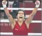  ??  ?? Boxer Lovlina Borgohain will fight her semi-finals on Wednesday.