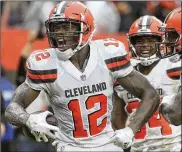  ?? PHIL MASTURZO / BEACON JOURNAL ?? Josh Gordon’s oft-interrupte­d career with the Browns appears to be over, as the team said it plans to release him today. The Browns could possibly trade Gordon.