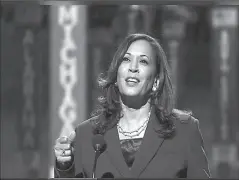  ?? WILMINGTON, DELAWARE
-AP ?? US Senator Kamala Harris accepts the Democratic vice presidenti­al nomination during an acceptance speech delivered for the largely virtual 2020 Democratic National Convention.