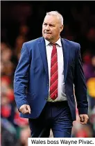  ?? ?? Wales boss Wayne Pivac.