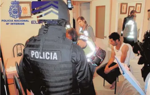  ?? EFE ?? La operación ha sido desarrolla­da por Policía Nacional, junto con Europol, en varias provincias españolas