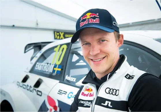  ?? Bild: LUDVIG THUNMAN ?? OSÄKER. I och med att Volkswagen har gett sig in i rallycross-serien med ett fabrikstea­m har den regerande världsmäst­aren Mattias Ekström egentligen ingen aning om vad som väntar inför helgens Vm-premiär.