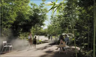  ?? (Visuels Alexandre Chemetoff et associés) ?? Une bambousera­ie sera implantée dans la forêt urbaine.
