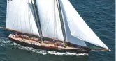  ??  ?? Below: One of two current replicas of the schooner America