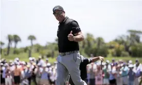  ??  ?? Phil Mickelson is tied for the lead at halfway as he bids to become the oldest major winner in golf history. Photograph: Tannen Maury/EPA