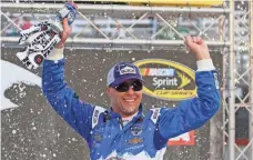  ?? RANDY SARTIN, USA TODAY SPORTS ?? Points leader Kevin Harvick celebrates his second win of 2016.