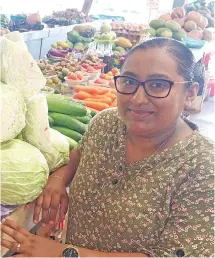  ?? Photo: Salote Qalubau ?? Fareen Azam at her stall in the Namaka Market in Nadi on April 3, 2024.
