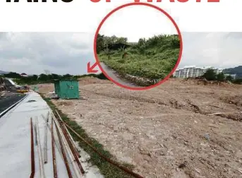  ??  ?? Empty lots that have been turned into a constructi­on waste dumping site near Jalan Datuk Haji Harun in Taman Taynton, Cheras.