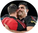  ?? ?? Pablo Matera was key in helping the Crusaders beat the Blues in the Super Rugby Pacific final.