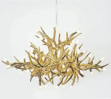  ?? SUPPLIED ?? Antler chandelier by Roll and Hill of New York, at LightForm