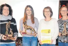  ?? FOTO: PR ?? Aktiv im Tuttlinger Verein deutscher Schäferhun­de (von links): Sybille Schlesiger, Anna Iaconeta, Monika Fuchs und Monika Graf.