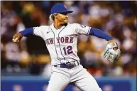  ?? Ronald Martinez / Getty Images ?? The Mets’ Francisco Lindor was mic’d up during a recent game against the Phillies.