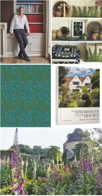  ??  ?? (From top) Ben Pentreath; Tinsmiths shop, Ledbury; Willow Bough in Olive by Morris & Co; The Edwardians and their Houses (£36.99, Lund Humphries); the dovecote at Rousham, Oxfordshir­e; Palladiana chest of drawers by Fornasetti