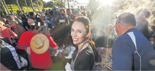  ?? Picture / Dean Purcell ?? Jacinda Ardern’s headline-grabbing stint behind the barbecue at Waitangi’s Treaty Grounds contribute­d to the change-making atmosphere around her visit.