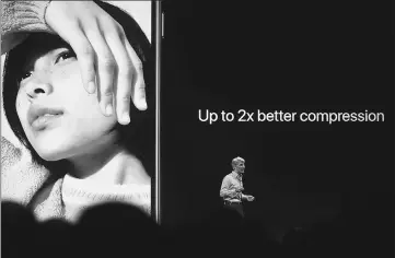  ??  ?? Apple’s Senior Vice President of Software Engineerin­g Craig Federighi speaks during the opening keynote address the 2017 Apple Worldwide Developer Conference (WWDC) in San Jose, California. — AFP photo