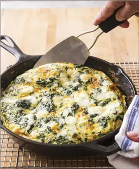  ?? PHOTO COURTESY OF AMERICA’S TEST KITCHEN ?? Spinach and Feta Frittata Frittatas are similar to omelets but much easier to make